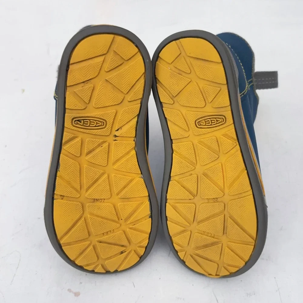 Keen Encanto 365 Blue Waterproof Rain Boots Kids Size 8 Blue Yellow 1014404